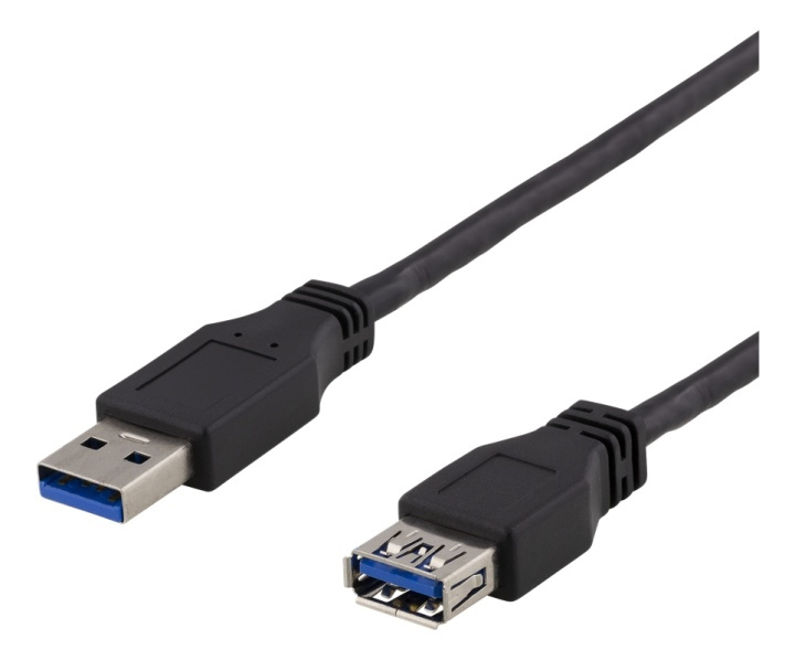 DELTACO USB 3.1 Gen1 Extension cable, 2m, USB-A male to USB-A female, in de groep COMPUTERS & RANDAPPARATUUR / Computerkabels / USB / USB-A / Kabels bij TP E-commerce Nordic AB (38-74727)