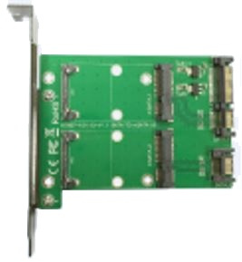 Dual mSATA to dual SATA expansion card, PCIe card, 22pin SATA, green in de groep COMPUTERS & RANDAPPARATUUR / Netwerk / Netwerkkaarten / PCI Express bij TP E-commerce Nordic AB (38-74766)