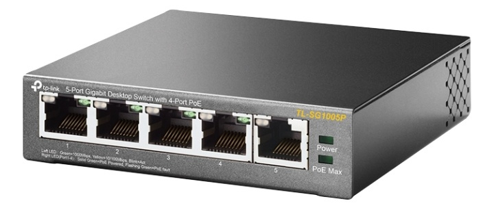TP-Link TL-SG1005P in de groep COMPUTERS & RANDAPPARATUUR / Netwerk / Schakelaars bij TP E-commerce Nordic AB (38-74901)