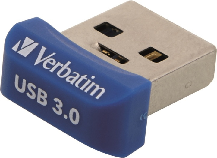 Verbatim StoreNStay Nano U3, USB3.0 minne, 64GB, blå in de groep HOME ELECTRONICS / Opslagmedia / USB-geheugen / USB 3.0 bij TP E-commerce Nordic AB (38-74902)