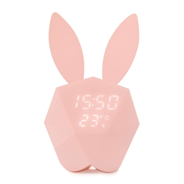 MOB Alarm Clock with night light Light Pink Rabbit in de groep HUISHOUDEN & TUIN / Horloges & Tellers / Wekkers bij TP E-commerce Nordic AB (38-75010)