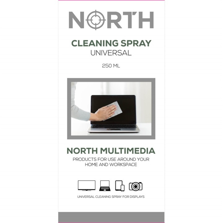 NORTH Cleaning Kit for liquid 250ml and Microfiber cloth in de groep HOME ELECTRONICS / Audio & Beeld / TV & Accessoires / Draadloze mediaspeler bij TP E-commerce Nordic AB (38-75033)