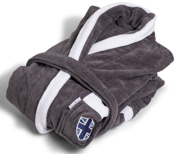 Lord Nelson Victory Velour Robe Mörk Grå S/M in de groep HUISHOUDEN & TUIN / Badkamer / Badjassen bij TP E-commerce Nordic AB (38-75396-GR)