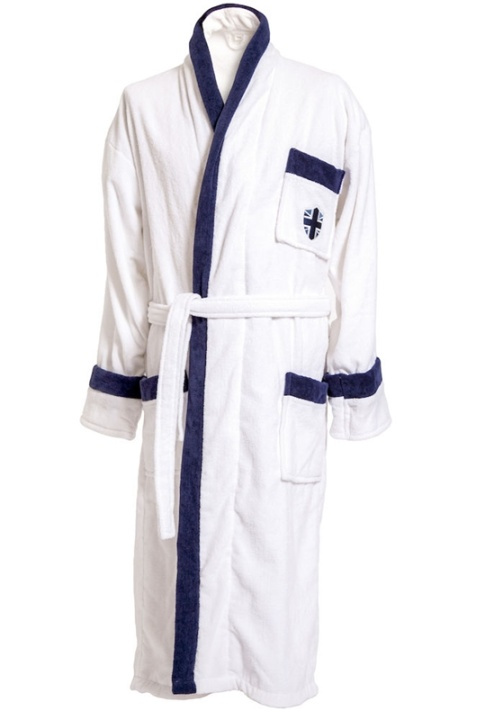 Lord Nelson Victory Velour Robe Vit S/M in de groep HUISHOUDEN & TUIN / Badkamer / Badjassen bij TP E-commerce Nordic AB (38-75396-VI)