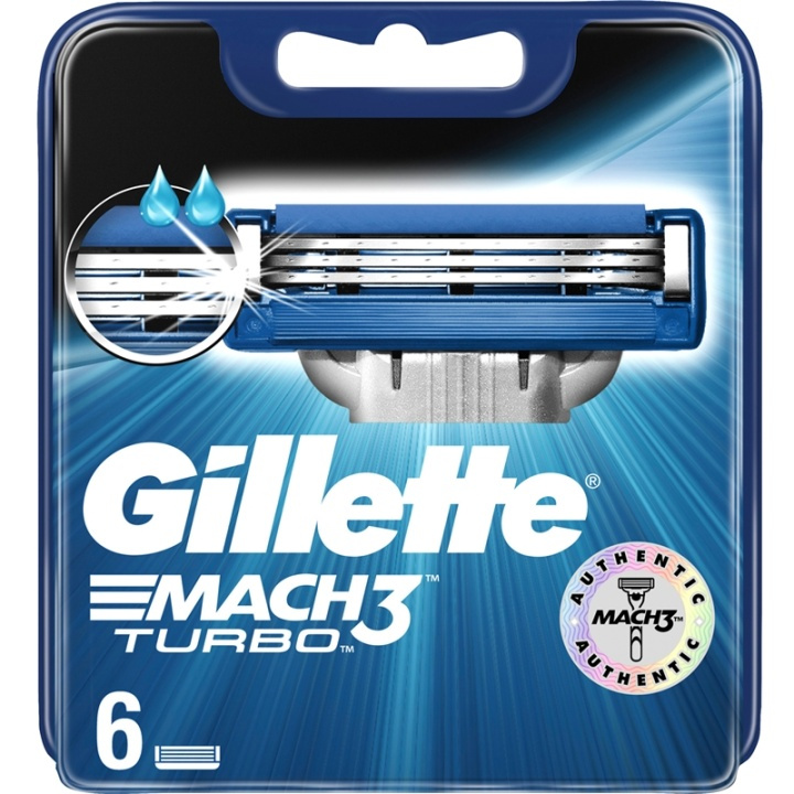 Gillette Mach3 Turbo 6p in de groep BEAUTY & HEALTH / Haar & Styling / Scheren & Trimmen / Scheermessen & Accessoires bij TP E-commerce Nordic AB (38-76999)