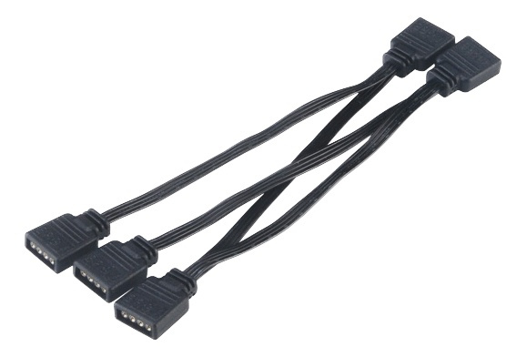 Akasa 4-in-1 RGBLEDconnector multiplier cable in de groep COMPUTERS & RANDAPPARATUUR / Computeraccessoires / Overige bij TP E-commerce Nordic AB (38-77014)