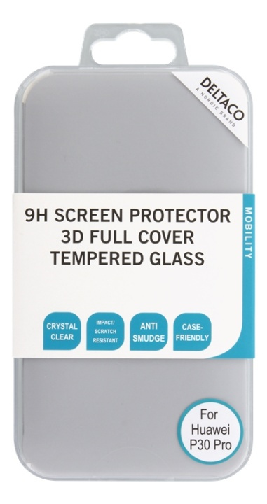 DELTACO screen protector for Huawei P30 Pro, 3D curved glass in de groep SMARTPHONE & TABLETS / Mobielbescherming / Huawei bij TP E-commerce Nordic AB (38-77142)