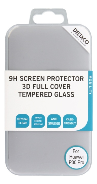 DELTACO screen protector for Huawei P30 Pro, 3D curved glass in de groep SMARTPHONE & TABLETS / Mobielbescherming / Huawei/Honor bij TP E-commerce Nordic AB (38-77142)