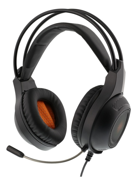 DELTACO GAMING Stereo headset, 2 x 3.5 mm, LED, 2 m cable, black in de groep COMPUTERS & RANDAPPARATUUR / GAMING / Koptelefoon bij TP E-commerce Nordic AB (38-77148)