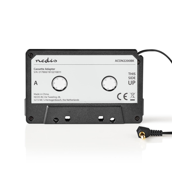 Nedis AUX Cassette-Adapter voor Autoradio | 3,5 mm | Kabellengte: 1.00 m | Zwart in de groep AUTO / Autoaudio & Multimedia / Muziek ontvangers bij TP E-commerce Nordic AB (38-77345)