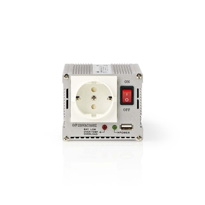 Nedis Omvormer Gemodificeerde Sinusgolf | Ingangsvoltage: 12 V DC | Apparaat stroomoutput: Type F (CEE 7/3) / USB-A | 230 V AC 50 Hz | 300 W | Piekvermogen: 600 W | Accuklemmen + Aansteker | Zilver in de groep HUISHOUDEN & TUIN / Elektriciteit & Verlichting / Spanning converters bij TP E-commerce Nordic AB (38-77425)
