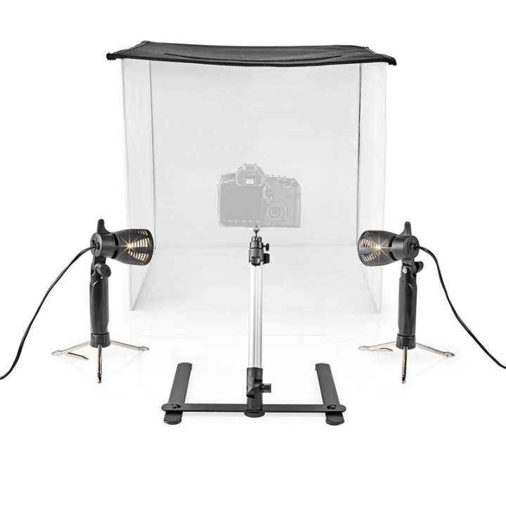 Nedis Fotostudioset | 400 lm | Opvouwbaar | Achtergronden inbegrepen | Inclusief reistas | Zwart in de groep HOME ELECTRONICS / Foto & Video / Fotoapparatuur / Overige bij TP E-commerce Nordic AB (38-77447)