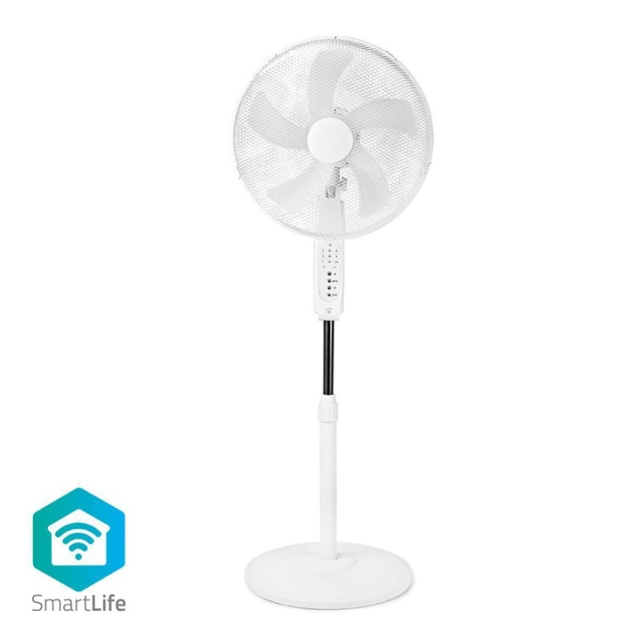 SmartLife Ventilator | Wi-Fi | 400 mm | Verstelbare hoogte | Draait automatisch | 3 Snelheden | Tijdschakelaar | Android™ / IOS | Wit in de groep HUISHOUDEN & TUIN / Ventilatoren & Klimaatproducten / Tafelventilatoren bij TP E-commerce Nordic AB (38-77492)