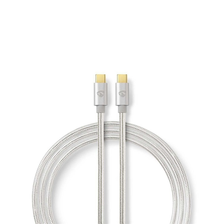 Nedis USB-Kabel | USB 3.2 Gen 1 | USB-C™ Male | USB-C™ Male | 60 W | 4K@60Hz | 5 Gbps | Verguld | 1.00 m | Rond | Gevlochten / Nylon | Aluminium | Cover Window Box in de groep SMARTPHONE & TABLETS / Opladers & Kabels / Kabels / Kabels Type C bij TP E-commerce Nordic AB (38-77553)