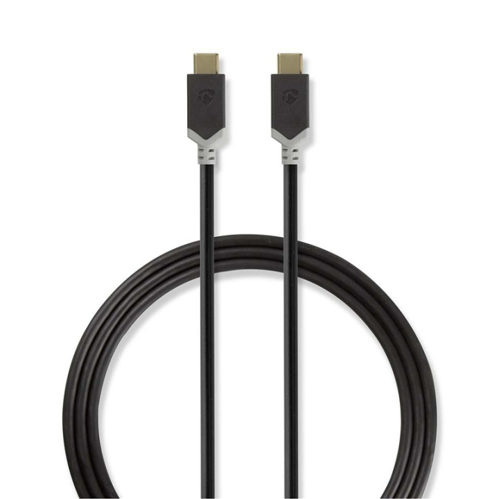 Nedis USB-Kabel | USB 3.2 Gen 1 | USB-C™ Male | USB-C™ Male | 60 W | 4K@60Hz | 5 Gbps | Vernikkeld | 1.00 m | Rond | PVC | Antraciet | Window Box in de groep SMARTPHONE & TABLETS / Opladers & Kabels / Kabels / Kabels Type C bij TP E-commerce Nordic AB (38-77554)