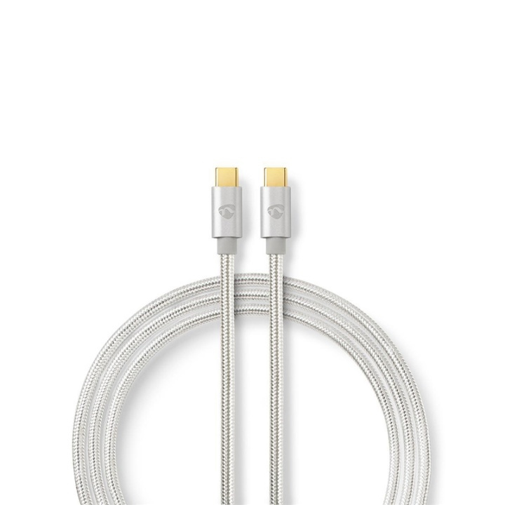 Nedis USB-Kabel | USB 3.2 Gen 1 | USB-C™ Male | USB-C™ Male | 60 W | 4K@60Hz | 5 Gbps | Verguld | 2.00 m | Rond | Gevlochten / Nylon | Aluminium | Cover Window Box in de groep SMARTPHONE & TABLETS / Opladers & Kabels / Kabels / Kabels Type C bij TP E-commerce Nordic AB (38-77556)