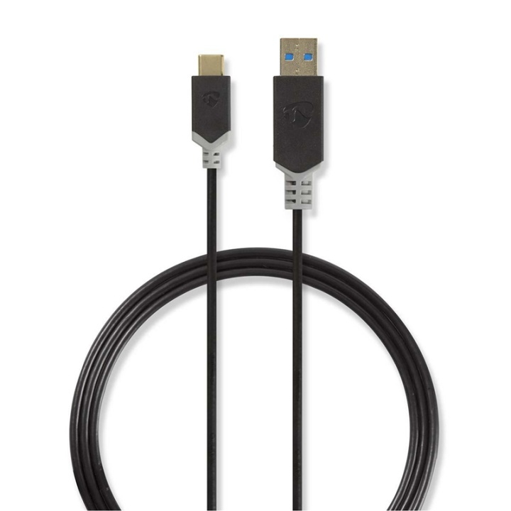Nedis USB-Kabel | USB 3.2 Gen 1 | USB-A Male | USB-C™ Male | 60 W | 5 Gbps | Verguld | 1.00 m | Rond | PVC | Antraciet | Window Box in de groep SMARTPHONE & TABLETS / Opladers & Kabels / Kabels / Kabels Type C bij TP E-commerce Nordic AB (38-77561)