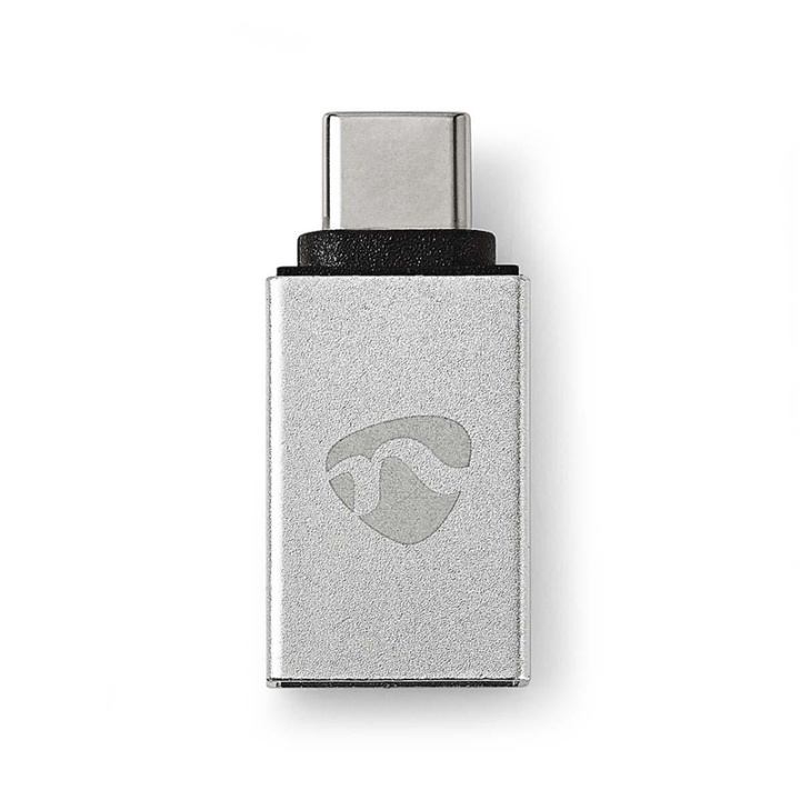 Nedis USB-C™ Adapter | USB 3.2 Gen 1 | USB-C™ Male | USB-A Female | 5 Gbps | Rond | Vernikkeld | Zilver | Cover Window Box in de groep SMARTPHONE & TABLETS / Opladers & Kabels / Adapters bij TP E-commerce Nordic AB (38-77576)