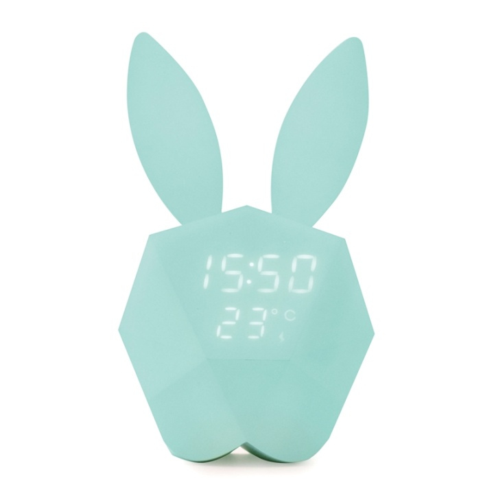 MOB Alarm Clock with night light Light Blue Rabbit in de groep HUISHOUDEN & TUIN / Horloges & Tellers / Wekkers bij TP E-commerce Nordic AB (38-77946)