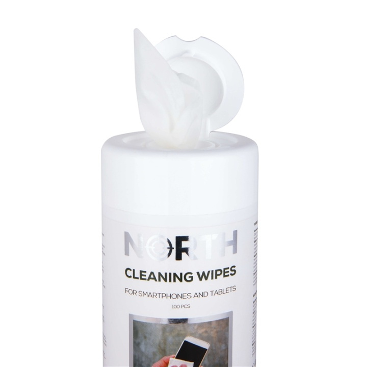 NORTH Cleaning Wipes for Mobil and Tablet 100-pack in de groep SMARTPHONE & TABLETS / Overige accessoires / Overige bij TP E-commerce Nordic AB (38-77992)