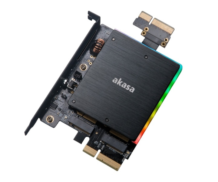 Dual M.2 PCIe SSD adapter in de groep COMPUTERS & RANDAPPARATUUR / Computeronderdelen / Harde schijven / Chassisventilatoren bij TP E-commerce Nordic AB (38-78185)