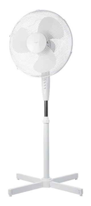 nordichome Stand Fan, 410mm, three speed setting, 50W, tiltable, white in de groep HUISHOUDEN & TUIN / Ventilatoren & Klimaatproducten / Vloerventilatoren bij TP E-commerce Nordic AB (38-78274)