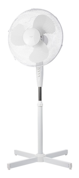 NORDIC HOME vloerventilator, 410 mm, 50 W, drie snelheidsstanden, kantelbaar, wit in de groep HUISHOUDEN & TUIN / Ventilatoren & Klimaatproducten / Vloerventilatoren bij TP E-commerce Nordic AB (38-78274)
