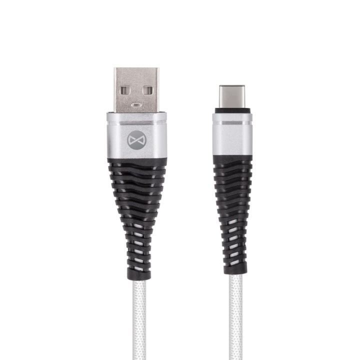 Forever USB Type-C kabel Shark White 1m 2A in de groep SMARTPHONE & TABLETS / Opladers & Kabels / Kabels / Kabels Type C bij TP E-commerce Nordic AB (38-78854)
