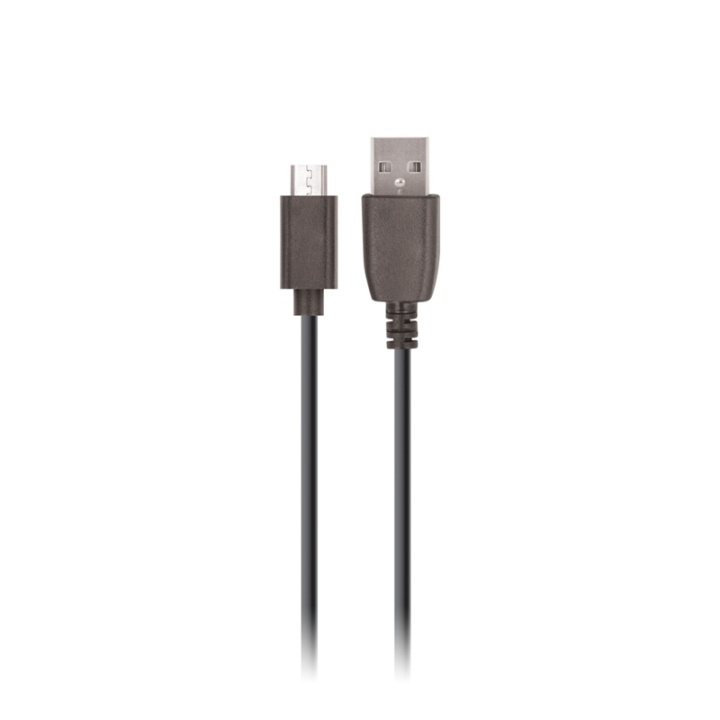 Setty MicroUSB till USB A 2.0 kabel 1 m, Svart in de groep SMARTPHONE & TABLETS / Opladers & Kabels / Kabels / Kabels microUSB bij TP E-commerce Nordic AB (38-79016)