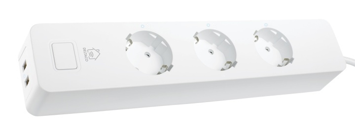 DELTACO SH-P03USB Smart Branch Socket, 3xCEE 7/4, USB-A 2A, White in de groep HUISHOUDEN & TUIN / Smart home / Smart plugs bij TP E-commerce Nordic AB (38-79214)