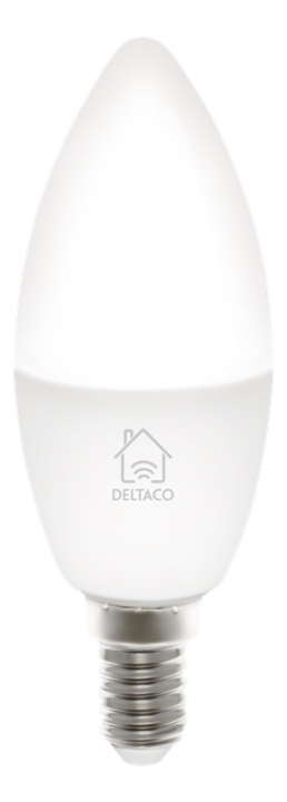 DELTACO SMART HOME LED lamp, E14, WiFI, 4,5W, 2700K-6500K, dimbaar, wit in de groep HUISHOUDEN & TUIN / Smart home / Slimme verlichting bij TP E-commerce Nordic AB (38-79215)