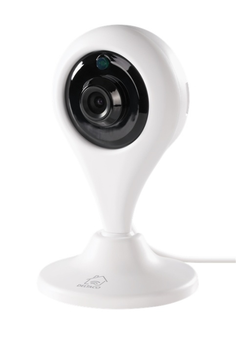 DELTACO SMART HOME network camera for indoor use, 720p, WiFi 2.4GHz in de groep HUISHOUDEN & TUIN / Alarm & Beveiliging / Beveiligingscamera\'s / Digitaal (netwerk) / Binnencamera\'s bij TP E-commerce Nordic AB (38-79218)