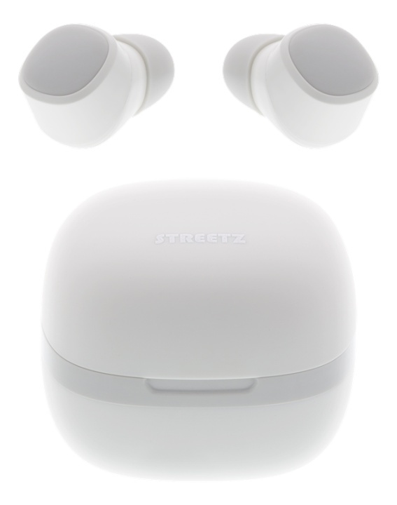 STREETZ True Wireless Stereo in-ear, IPX6, charge case, white in de groep HOME ELECTRONICS / Audio & Beeld / Koptelefoon & Accessoires / Koptelefoon bij TP E-commerce Nordic AB (38-79255)