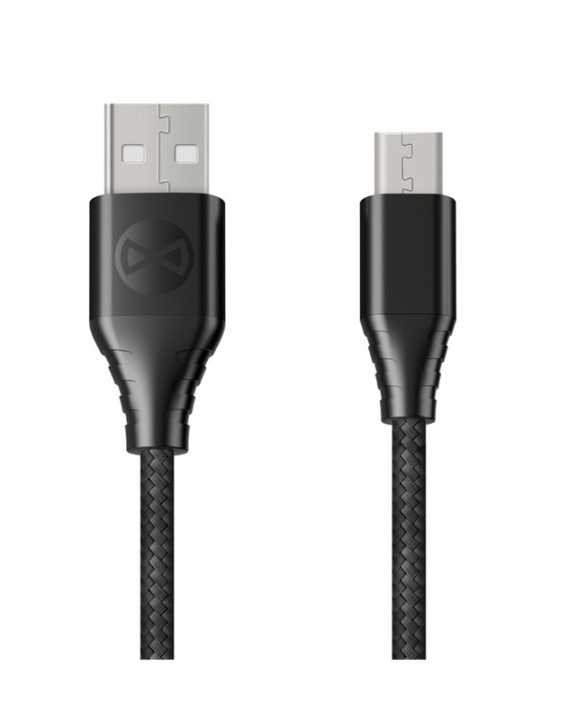 Forever Core - Fast Charge microUSB Synk/laddkabel (3A), 1,5 m in de groep SMARTPHONE & TABLETS / Opladers & Kabels / Kabels / Kabels microUSB bij TP E-commerce Nordic AB (38-79375)