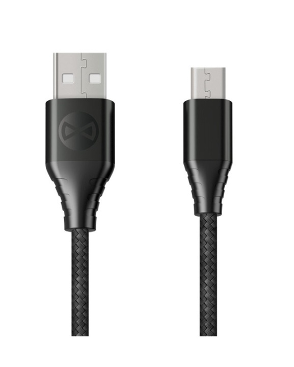 Forever Core - Fast Charge microUSB synchronisatie-/oplaadkabel (3A), 1,5 m in de groep SMARTPHONE & TABLETS / Opladers & Kabels / Kabels / Kabels microUSB bij TP E-commerce Nordic AB (38-79375)