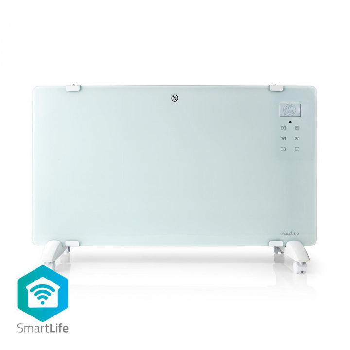 Nedis SmartLife Convectorkachel | Wi-Fi | Geschikt voor badkamer | Glazen Paneel | 2000 W | 2 Warmte Standen | LED | 15 - 35 °C | Instelbare thermostaat | Wit in de groep HUISHOUDEN & TUIN / Ventilatoren & Klimaatproducten / Radiatoren bij TP E-commerce Nordic AB (38-79736)