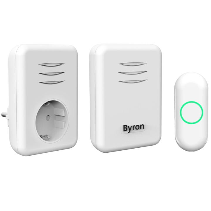 Byron Trådlös dörrklocka Plug-in och in de groep HUISHOUDEN & TUIN / Alarm & Beveiliging / Deurbellen bij TP E-commerce Nordic AB (38-79982)