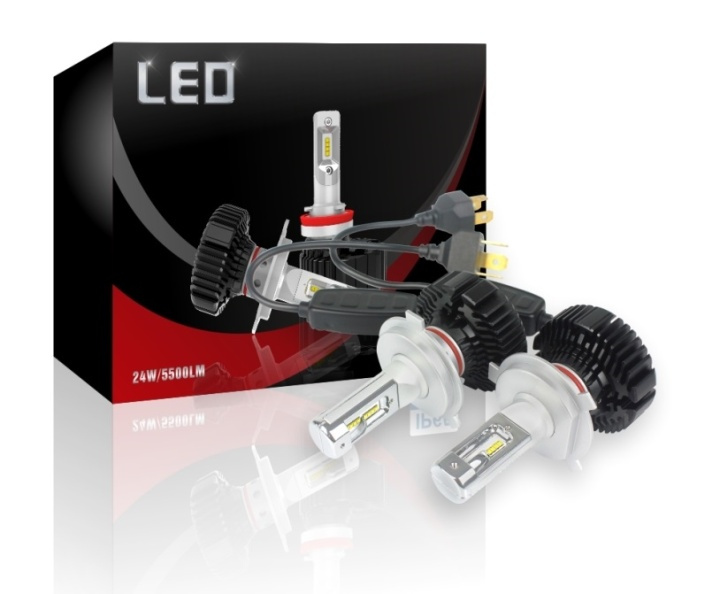 LED-konvertering 7 Plus, H4, 24W/lampa, 5500LM, 2-pack in de groep AUTO / Autoverlichting / LED Grootlicht & Dimlicht bij TP E-commerce Nordic AB (38-80143)