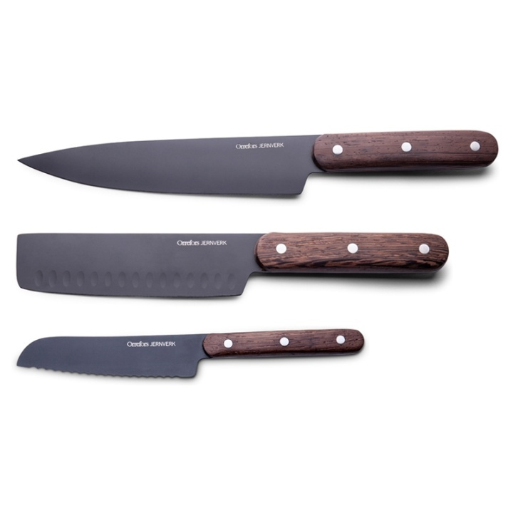Orrefors Jernverk, Messenset essenhout, 3-Pack in de groep HUISHOUDEN & TUIN / Keukengerei / Keukenmessen & accessoires bij TP E-commerce Nordic AB (38-80180)