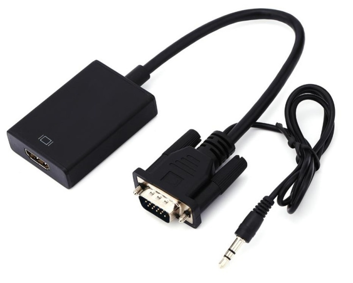 VGA till HDMI med Audio stöd, 1080p in de groep HOME ELECTRONICS / Kabels & Adapters / HDMI / Adapters bij TP E-commerce Nordic AB (38-80520)