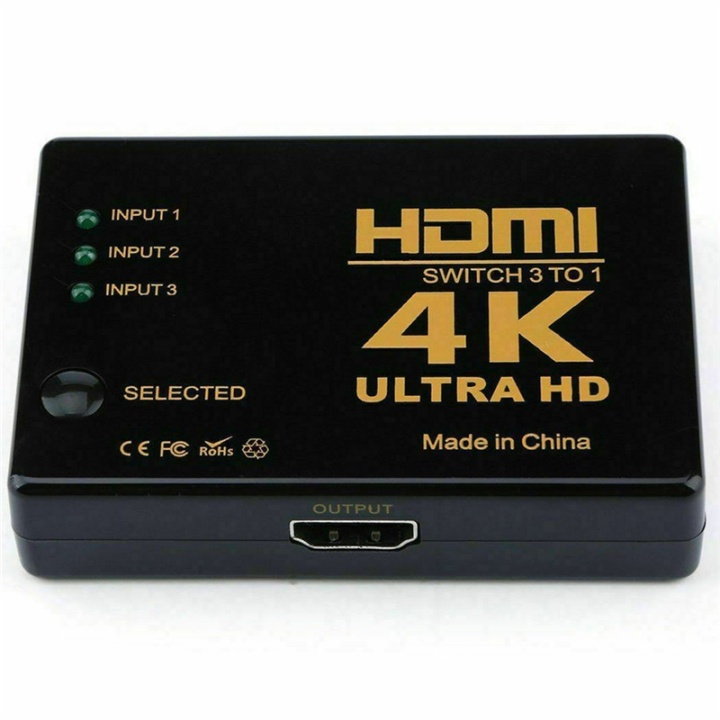HDMI Switch 3x1 4Kx2K in de groep COMPUTERS & RANDAPPARATUUR / Computerkabels / Schakelaars bij TP E-commerce Nordic AB (38-80523)