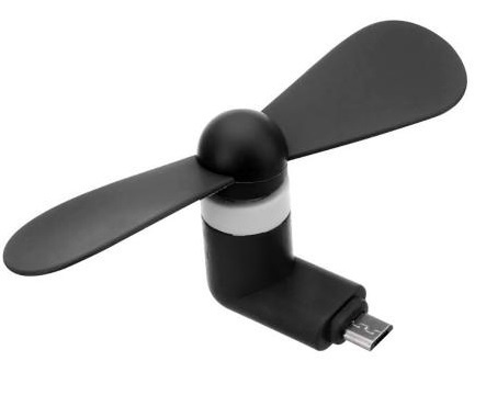 Ventilator voor smartphone met microUSB - Zwart in de groep SMARTPHONE & TABLETS / Overige accessoires / Gadgets bij TP E-commerce Nordic AB (38-80650)