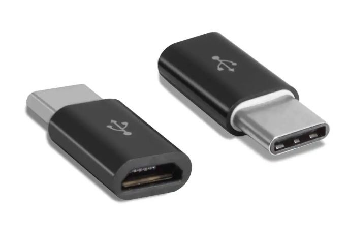MicroUSB-B till USB-C adapter, Svart in de groep SMARTPHONE & TABLETS / Opladers & Kabels / Adapters bij TP E-commerce Nordic AB (38-80661)