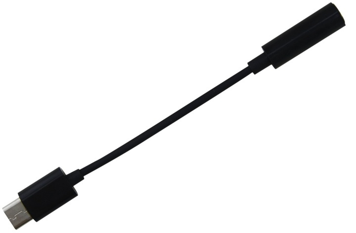 Adapter USB-C naar 3,5 mm, Zwart in de groep SMARTPHONE & TABLETS / Opladers & Kabels / Adapters bij TP E-commerce Nordic AB (38-80911)