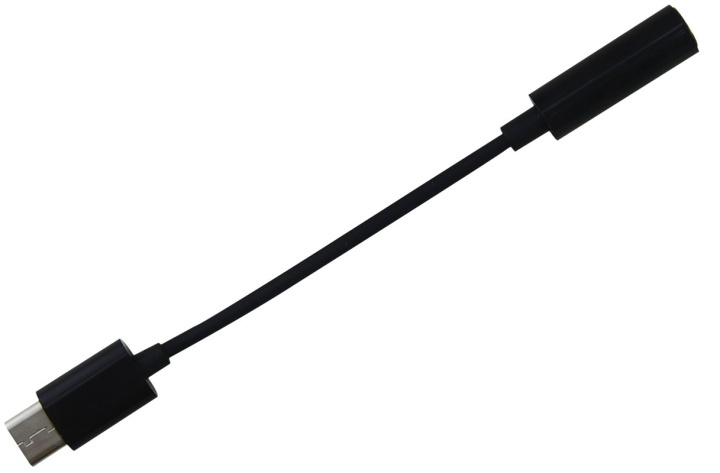 USB-C naar 3,5 mm adapter, zwart in de groep SMARTPHONE & TABLETS / Opladers & Kabels / Adapters bij TP E-commerce Nordic AB (38-80911)