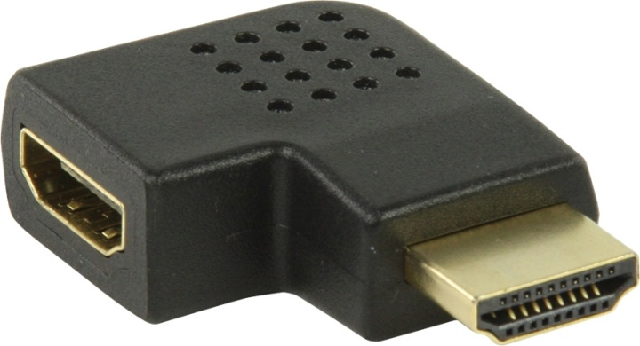 Haakse HDMI-adapter, Zwart in de groep HOME ELECTRONICS / Kabels & Adapters / HDMI / Adapters bij TP E-commerce Nordic AB (38-80912)