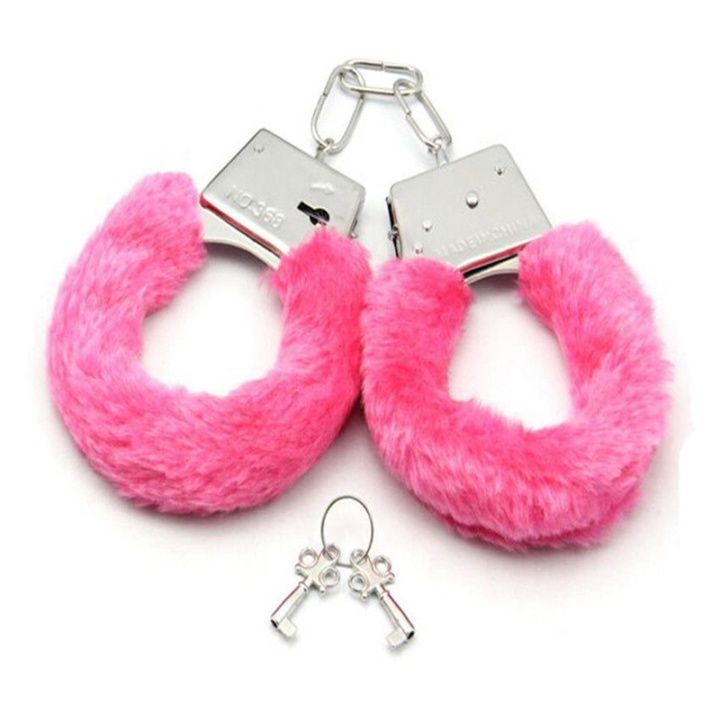 Handboeien met pluis, Roze in de groep SPORT, VRIJE TIJD & HOBBY / Leuke dingen / Leuke dingen bij TP E-commerce Nordic AB (38-80949)