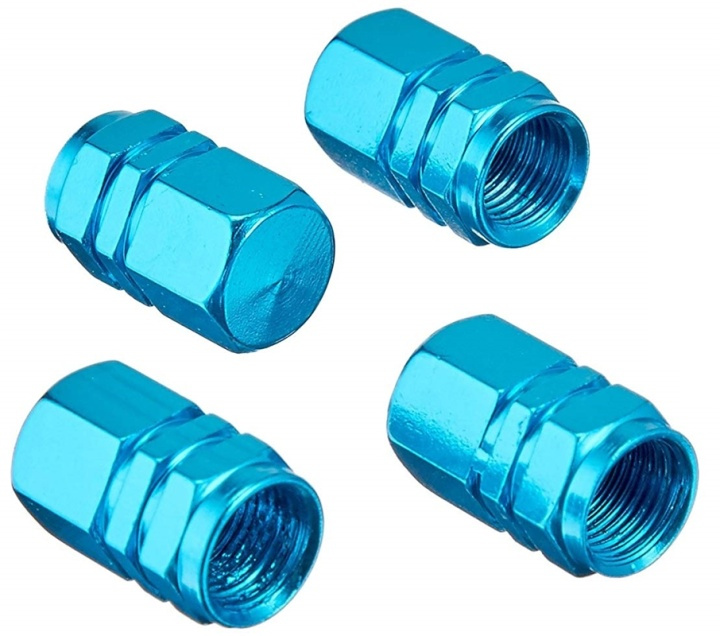 Ventieldopjes 4 stuks, blauw in de groep AUTO / Auto-accessoires / Andere auto-accessoires bij TP E-commerce Nordic AB (38-80965)