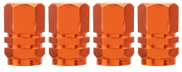 Ventieldopjes 4 stuks, oranje in de groep AUTO / Auto-accessoires / Andere auto-accessoires bij TP E-commerce Nordic AB (38-80967)