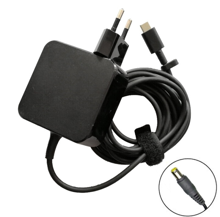 AC adapter till Lenovo IBM 7.9*5.5 ThinkPad T400 T410 T60 R61 65W in de groep COMPUTERS & RANDAPPARATUUR / Laptops & accessoires / Computeroplader / Laptop oplader / IBM/Lenovo bij TP E-commerce Nordic AB (38-81042)